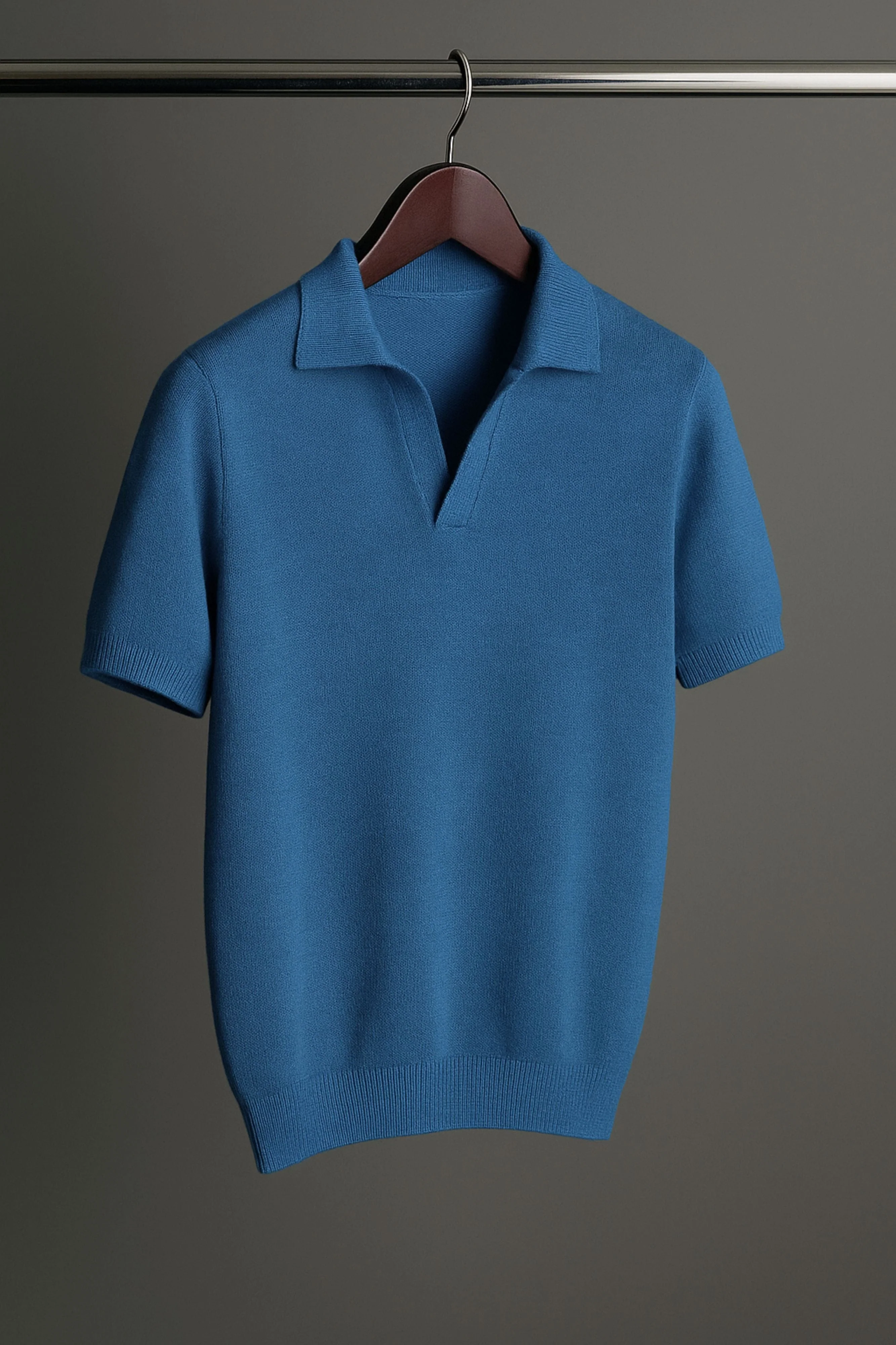 Rocky V-Neck Cotton Polo - Image 24
