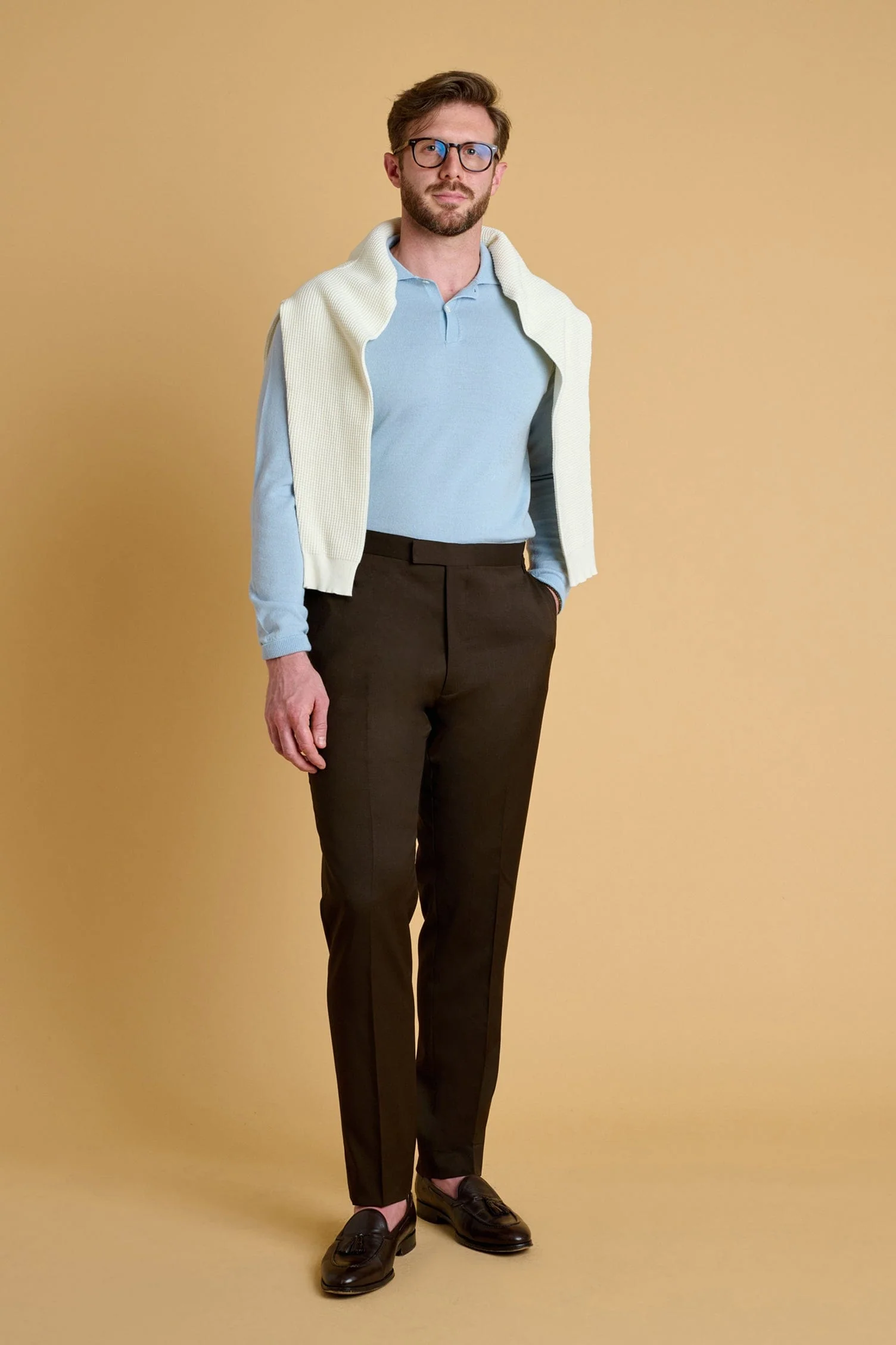Johnny Fine Merino Long-Sleeve Polo - Image 35