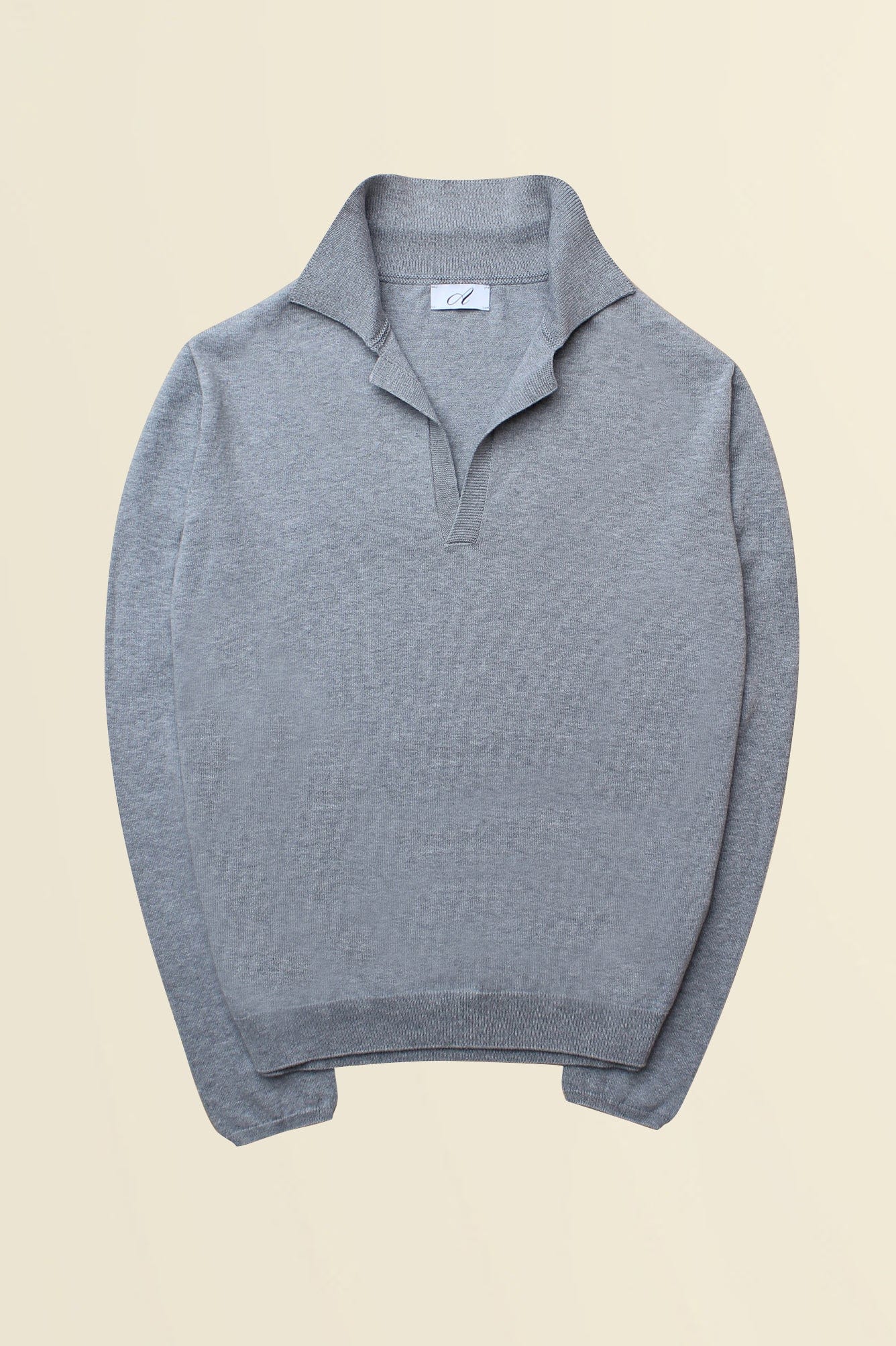 Richard Long-Sleeve Cotton V-Neck Polo - Image 7