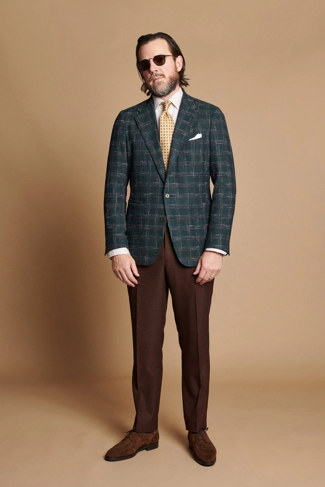 Cotton Slub Check Jacket