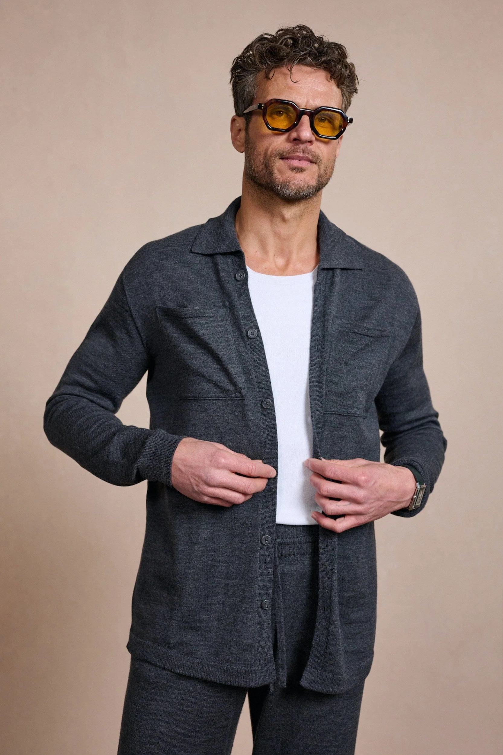 Casey Fine Merino Knit Shirt