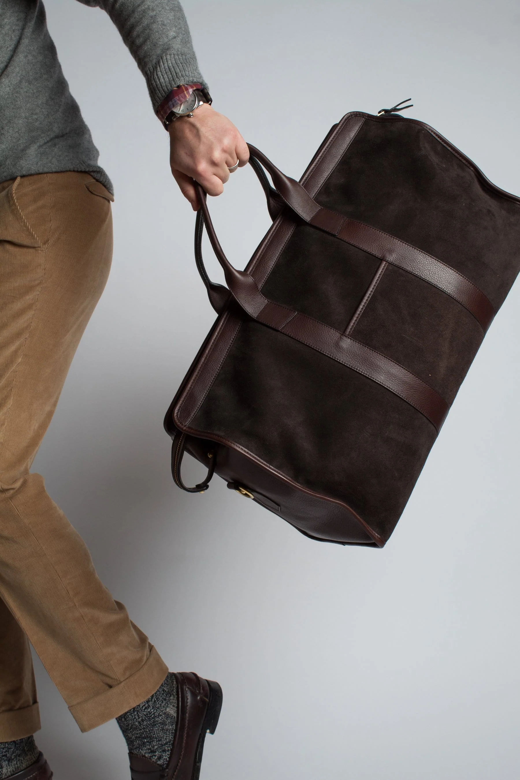 AOS x Frank Clegg Suede Duffle Bag - Image 5