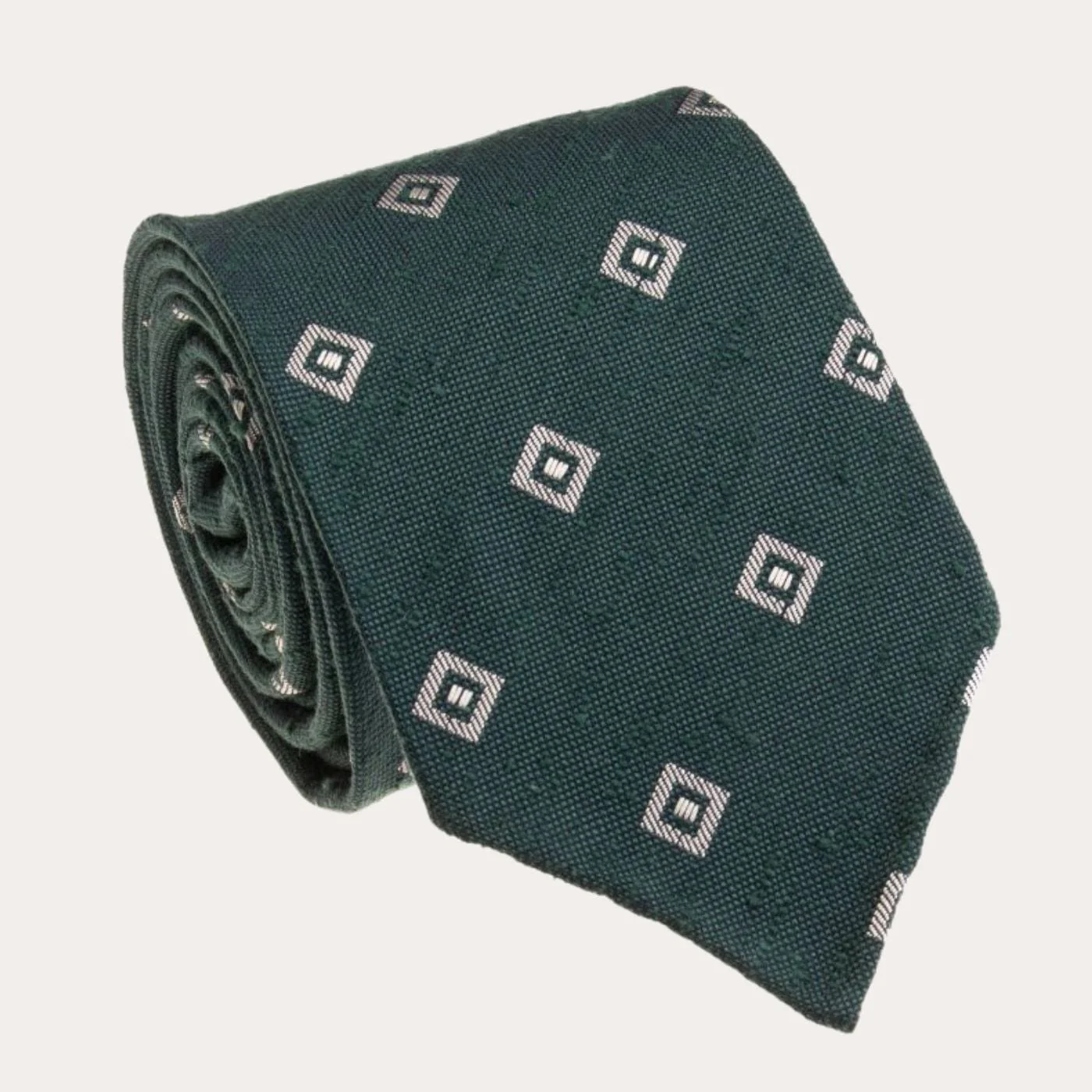 Geometric Print Handmade Silk Tie - Image 8