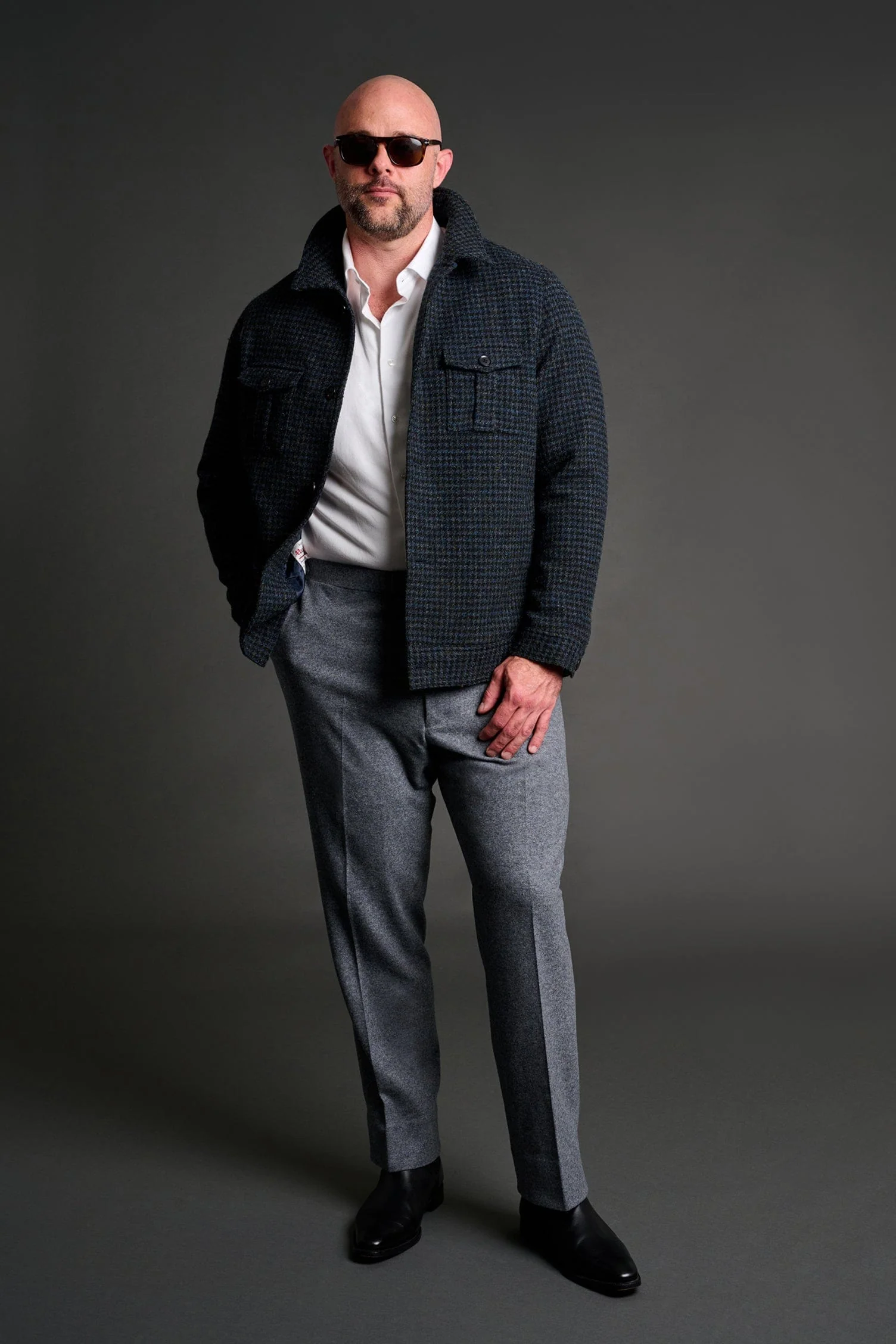 Harris Tweed Trucker Jacket - Image 3
