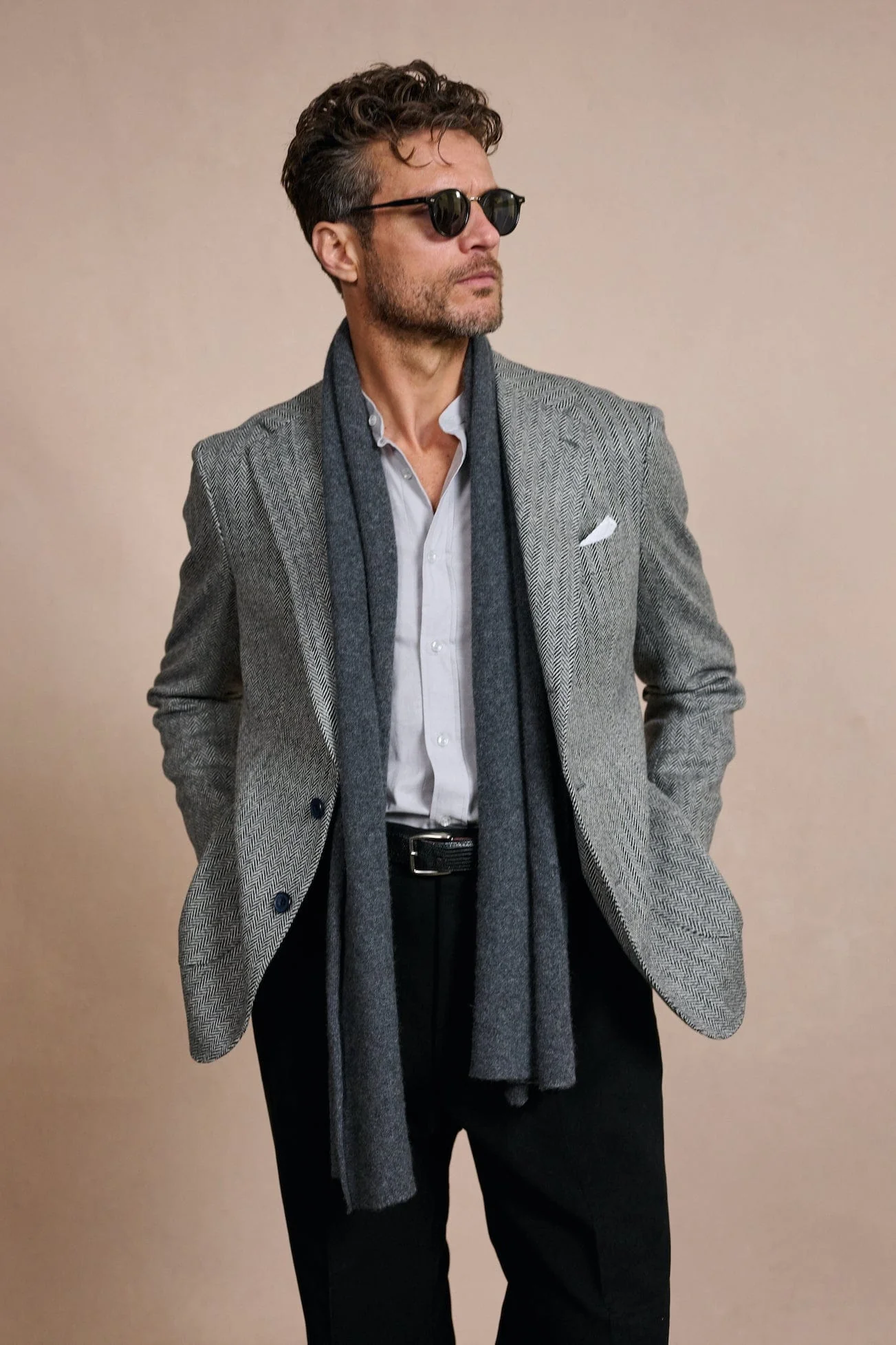 Herringbone Lambswool Jacket - Image 3