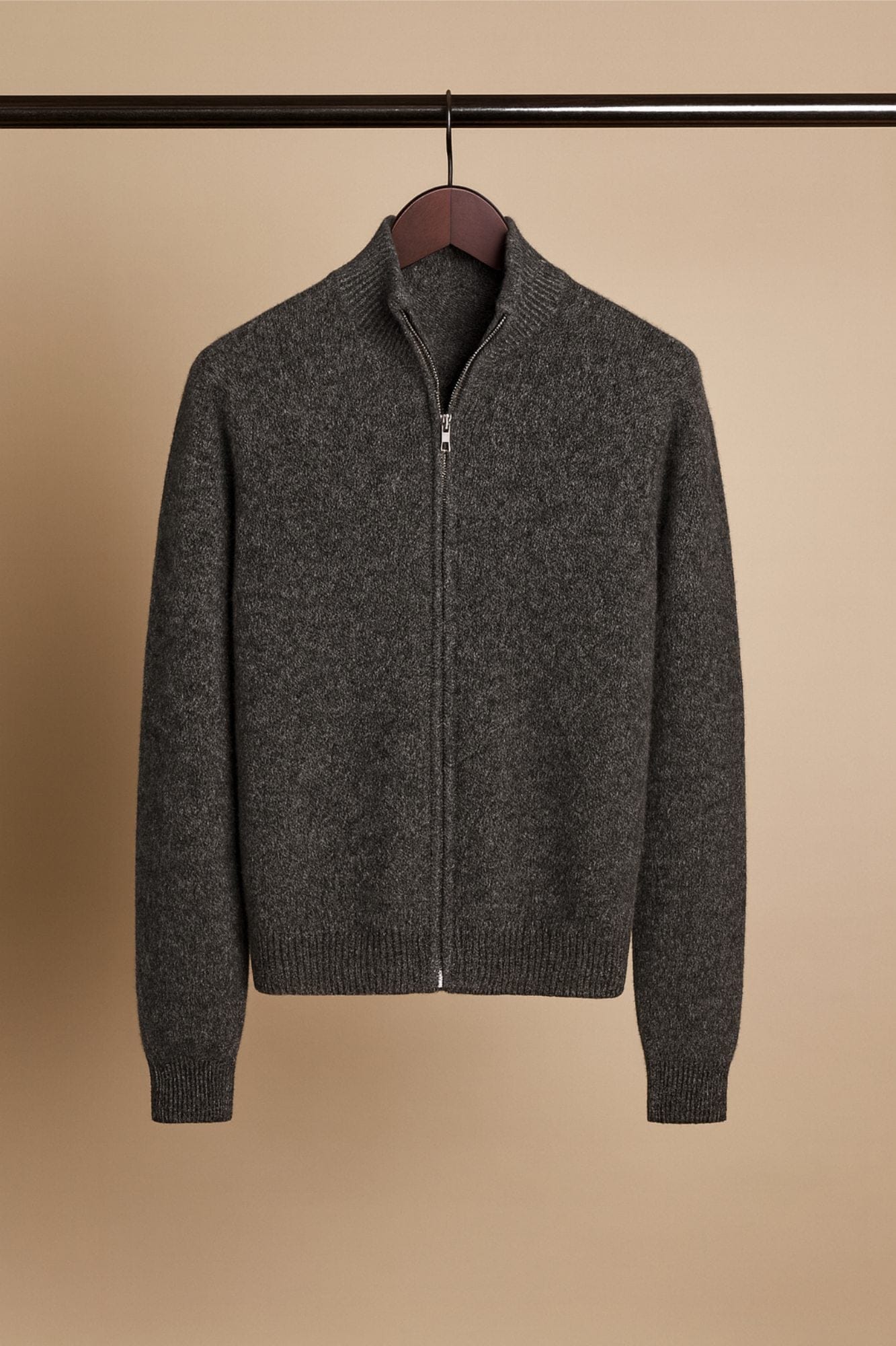 Made-to-Measure Cashmere Double-Zip Track Cardigan - Image 11
