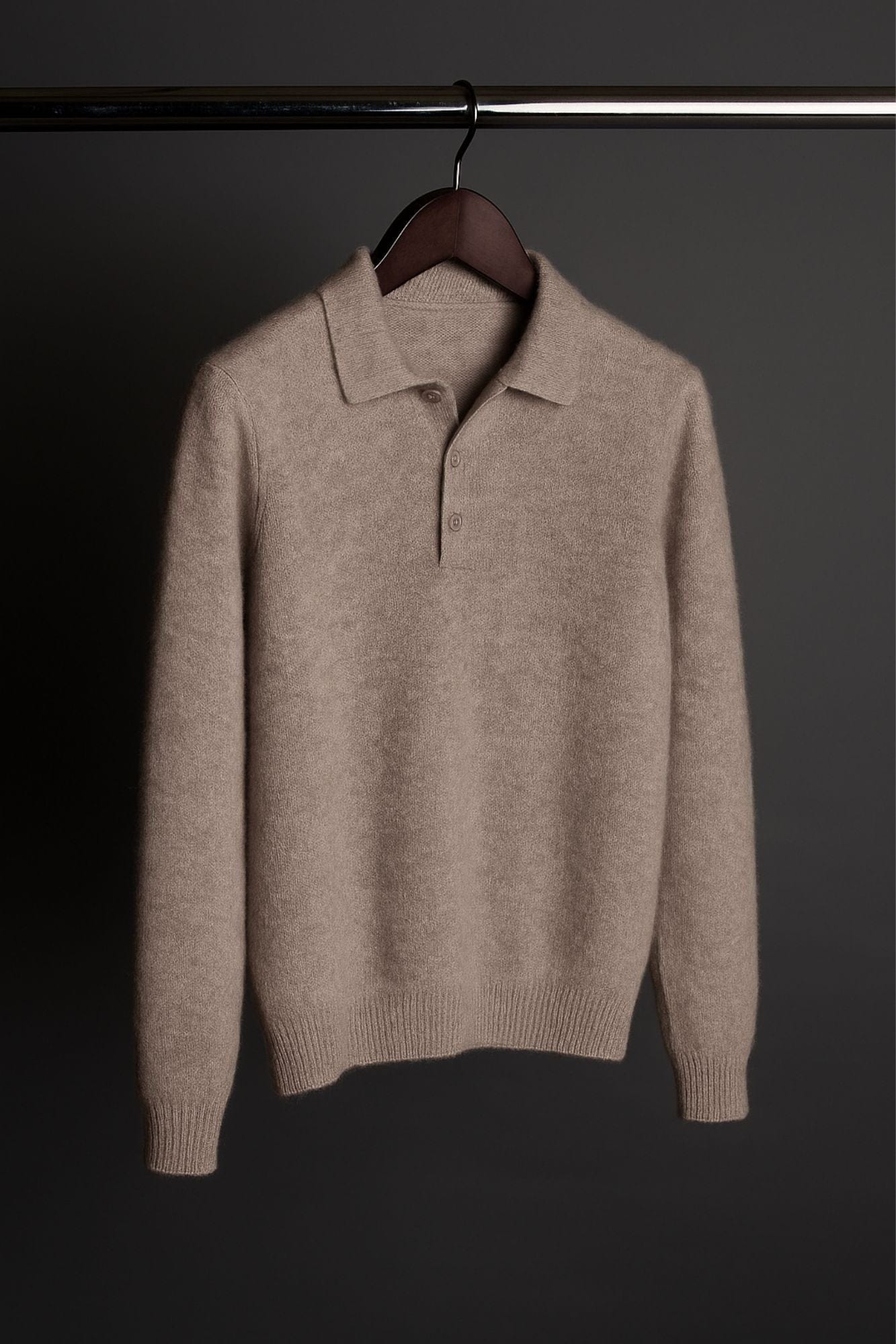 Made-to-Measure Cashmere Long-Sleeve Polo - Image 11