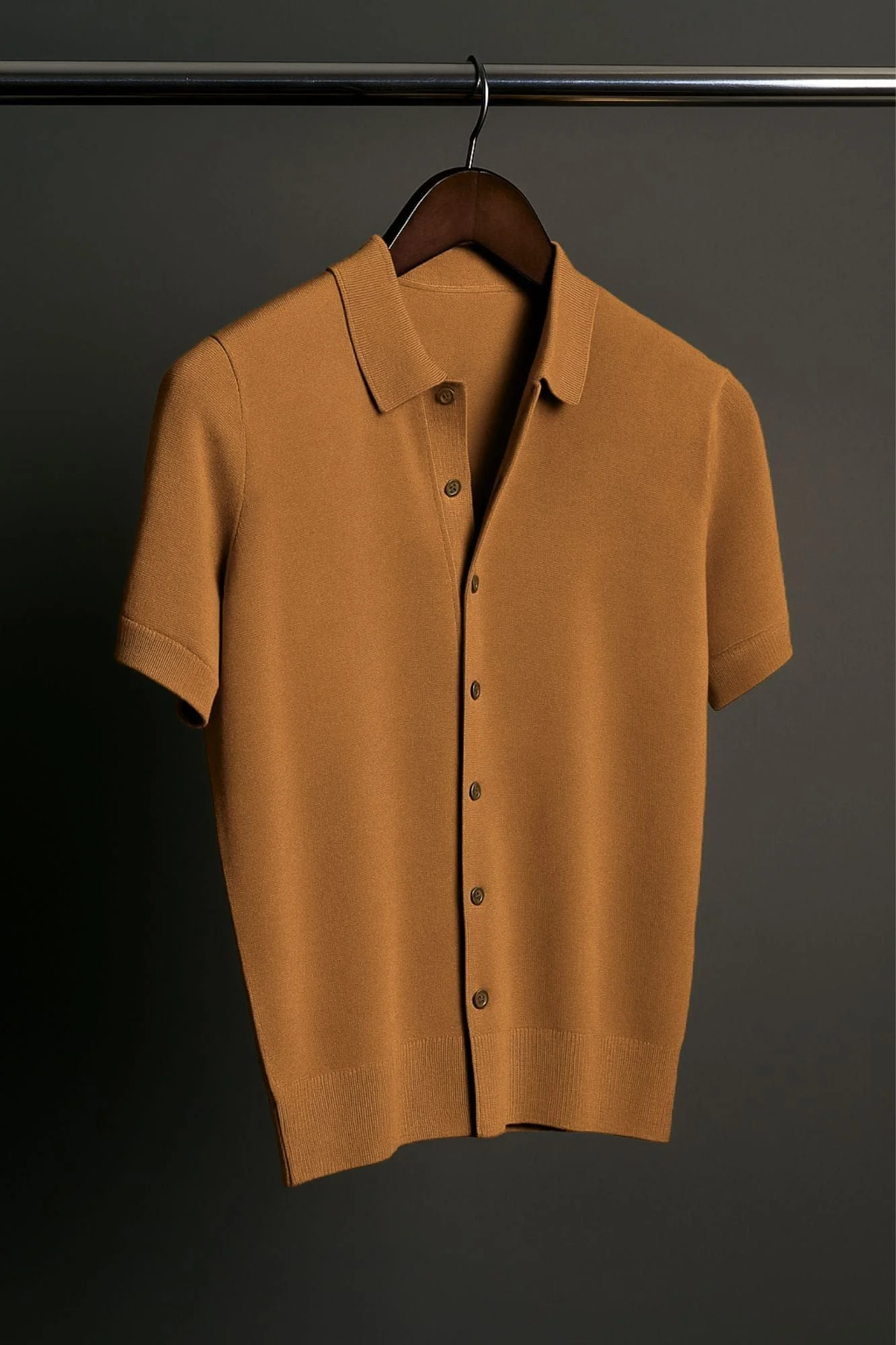 Made-to-Measure Merino Short-Sleeve Knit Shirt - Image 10
