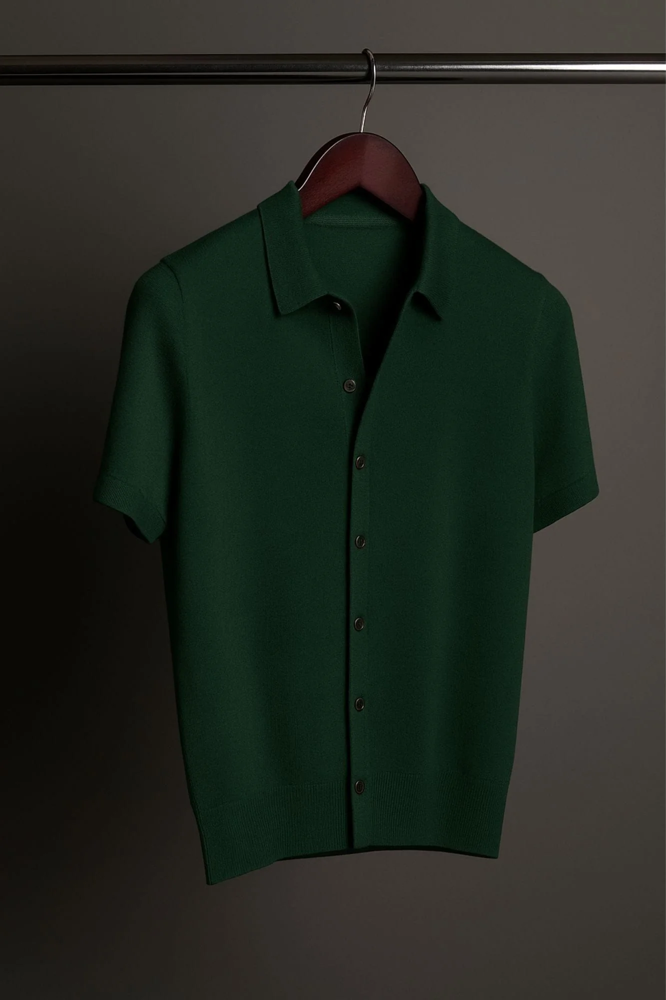 Made-to-Measure Merino Short-Sleeve Knit Shirt - Image 6