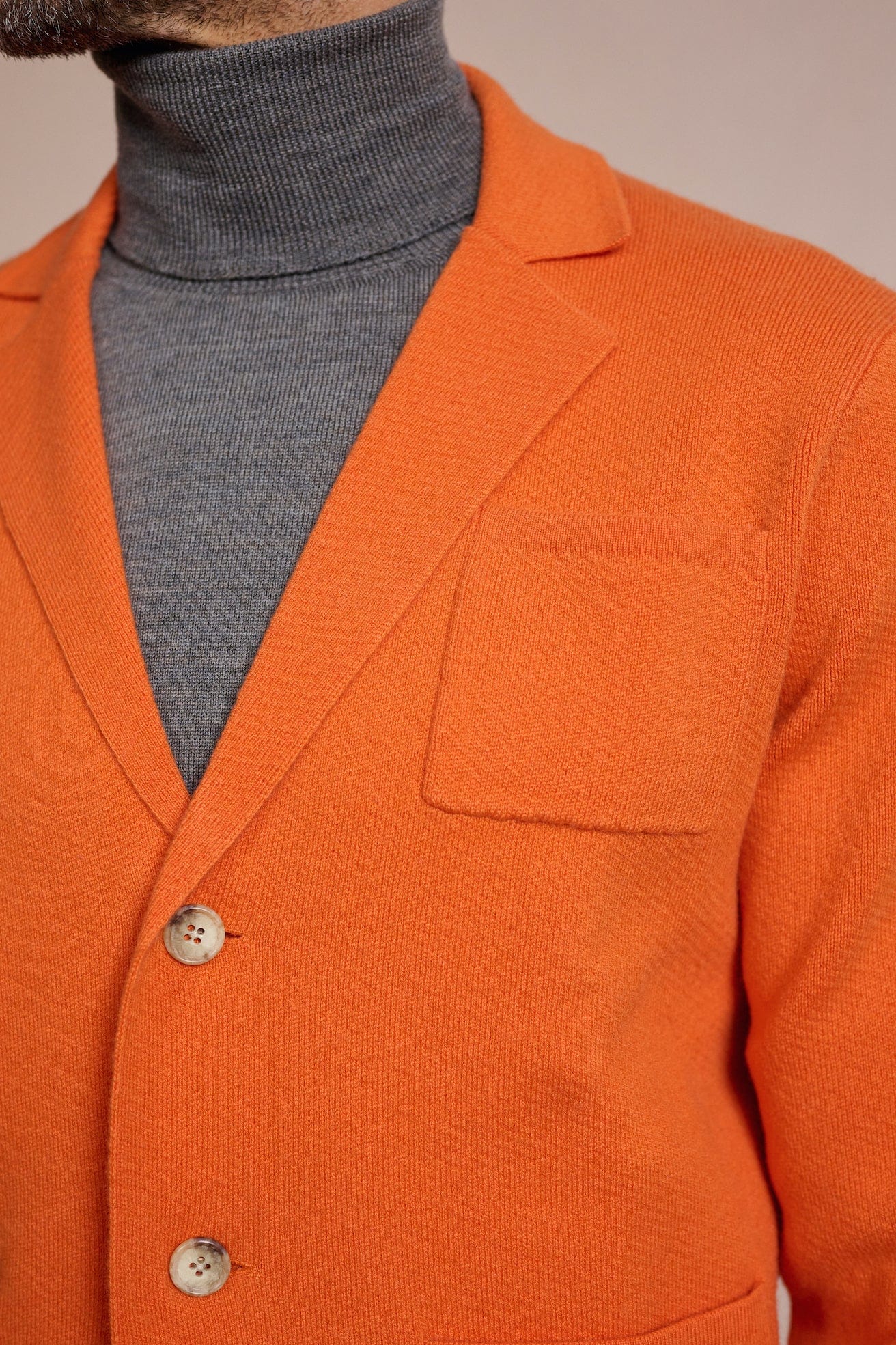 Made-to-Measure Wool & Cashmere Cardigan Jacket - Image 3