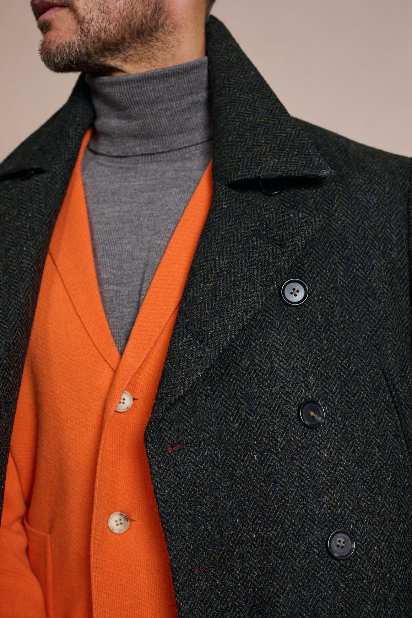 Made-to-Measure Wool & Cashmere Cardigan Jacket - Image 8
