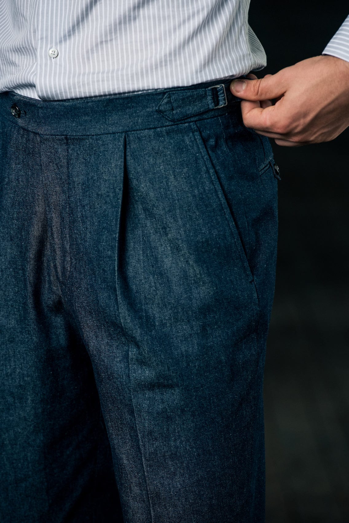 Stretch Denim & Cashmere Trouser - Image 12