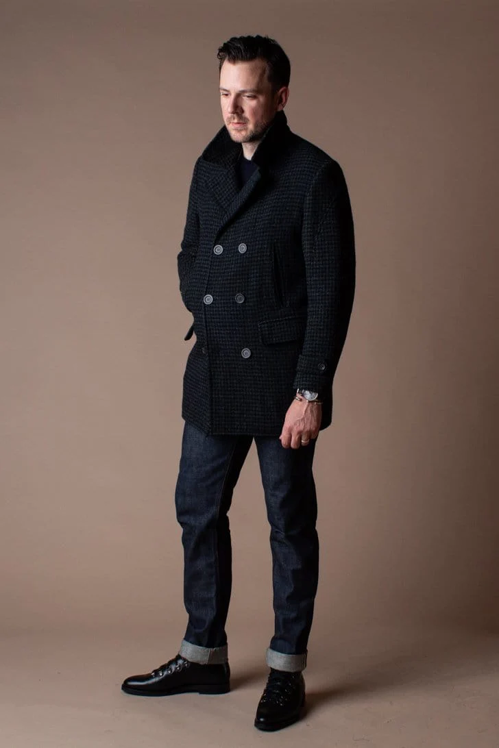 Houndstooth Tweed Coat - Image 26