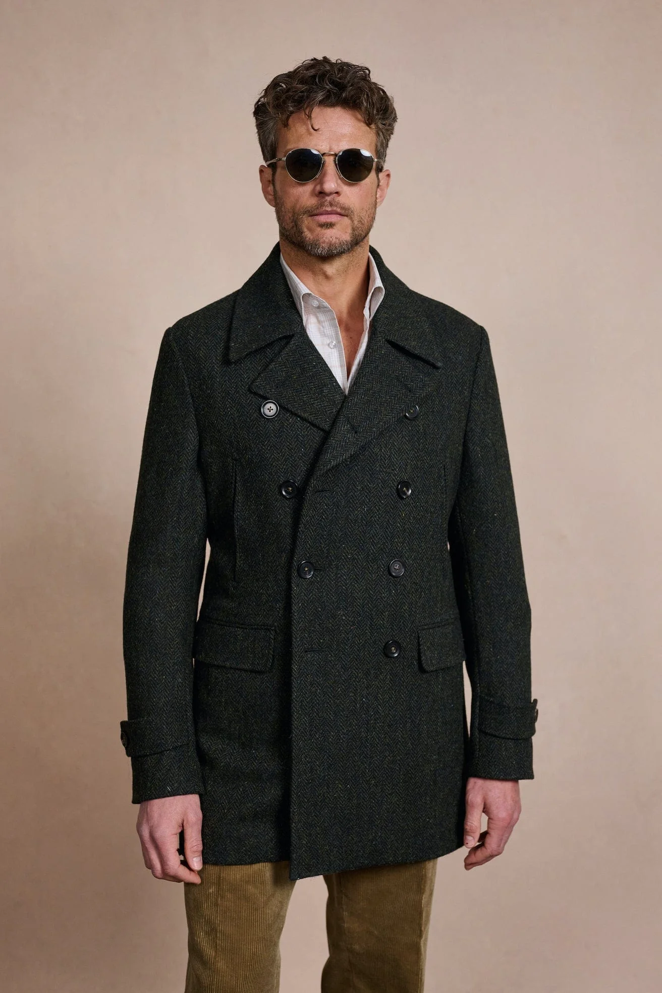 Houndstooth Tweed Coat - Image 33