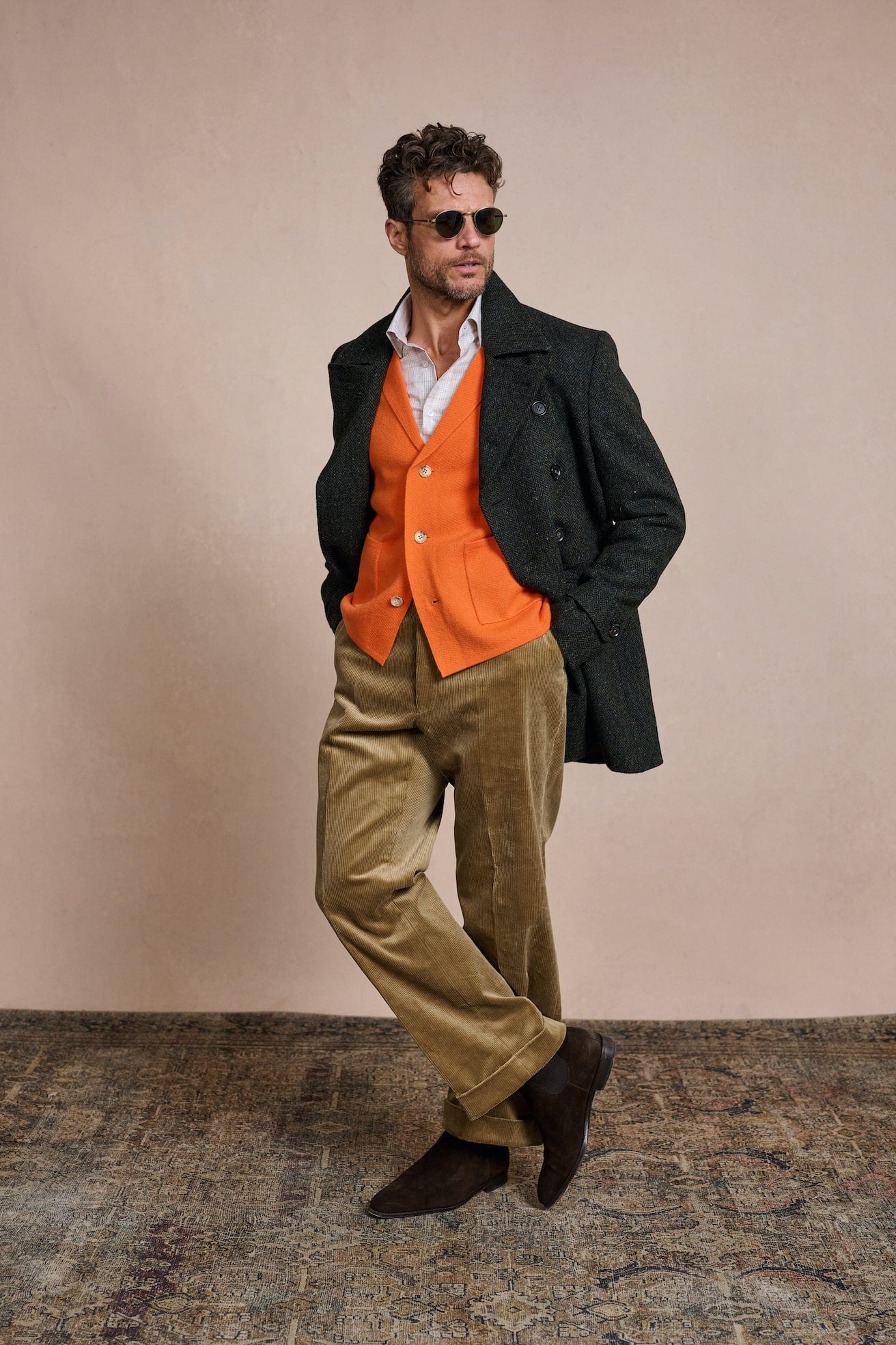 Houndstooth Tweed Coat - Image 36