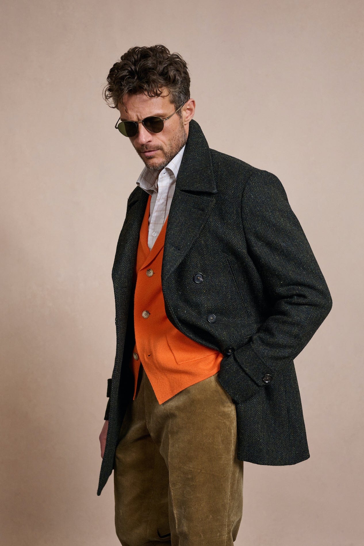 Houndstooth Tweed Coat - Image 38
