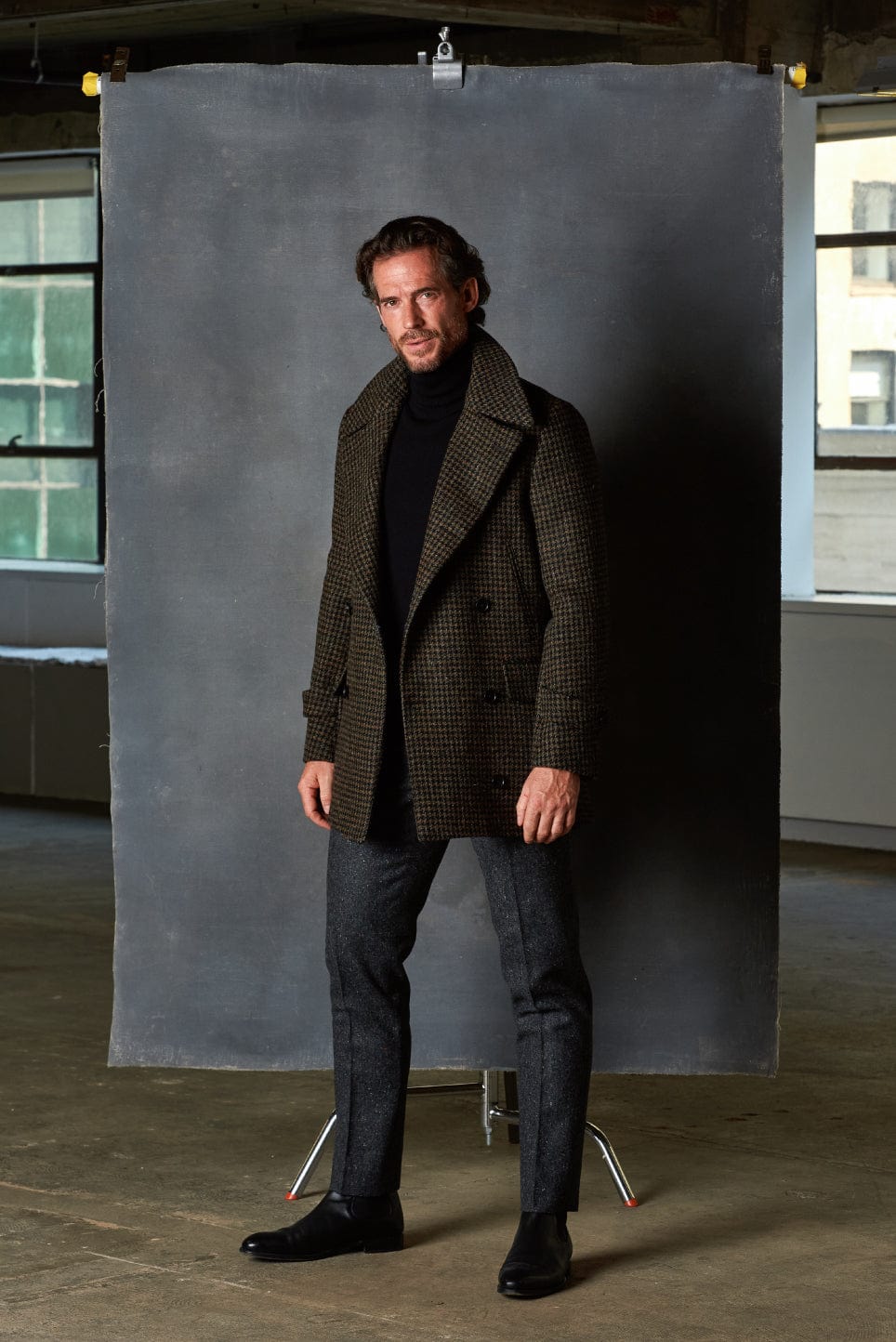 Houndstooth Tweed Coat - Image 5
