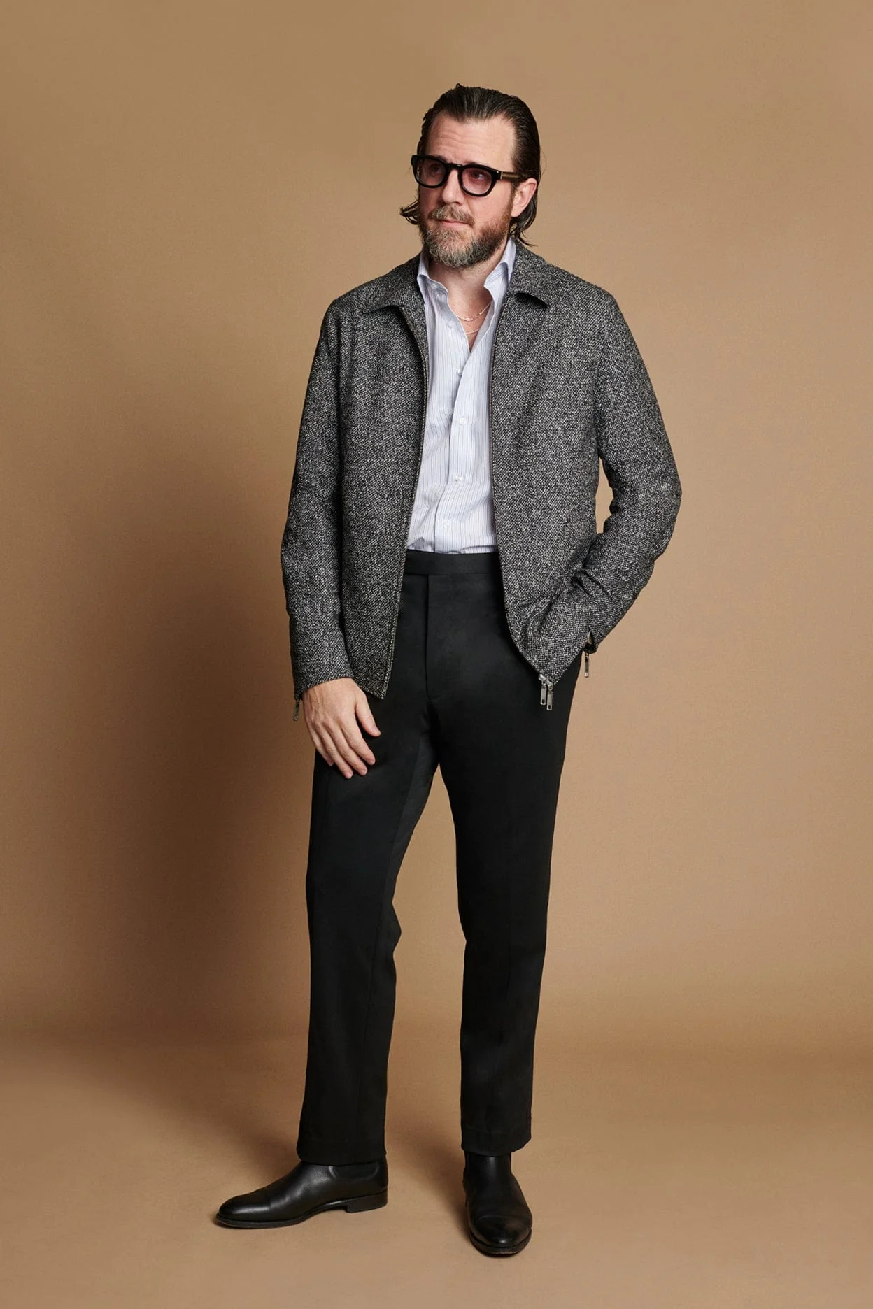 Tweed Melange Bomber - Image 4