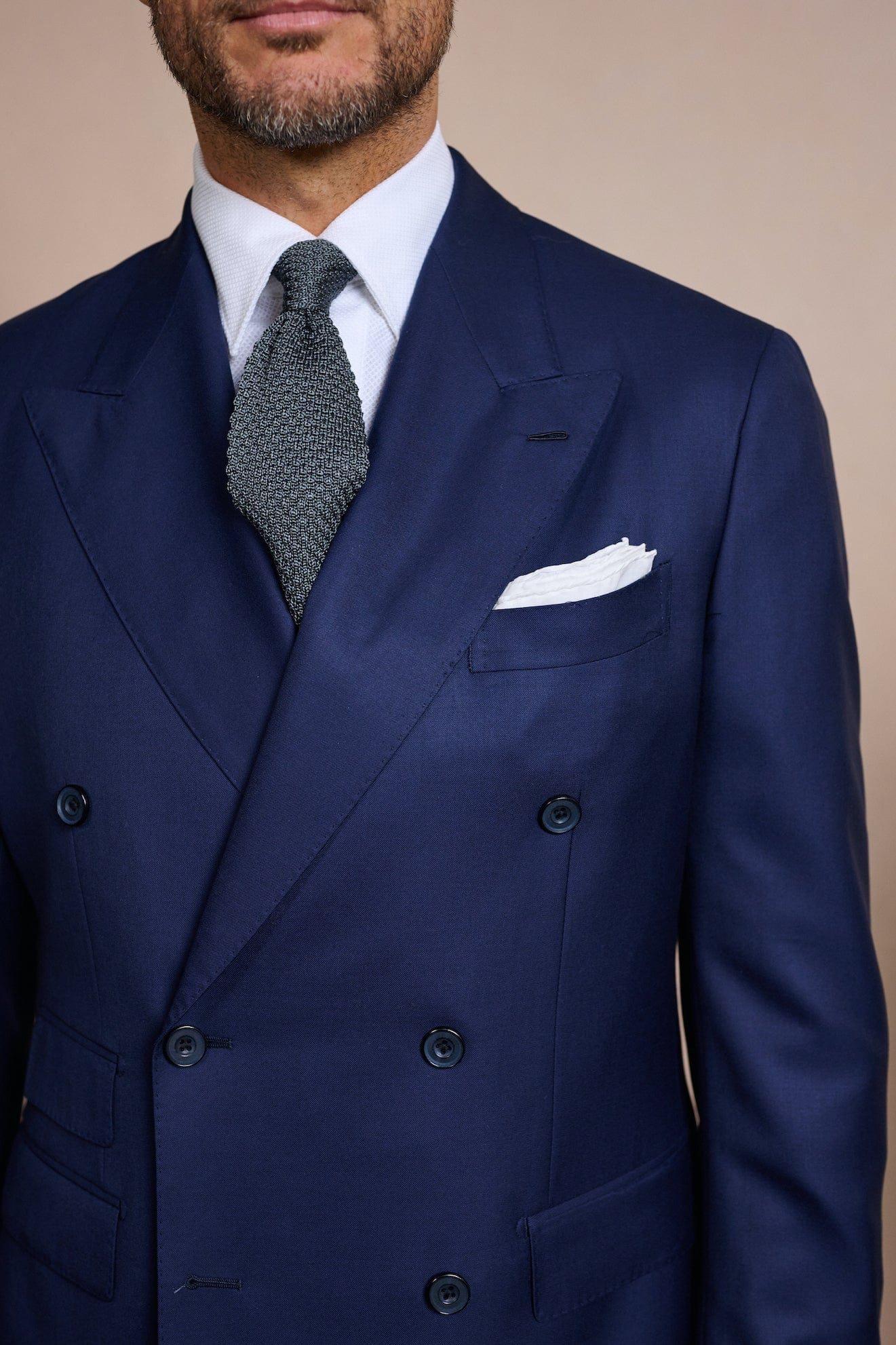 White Linen Pocket Square - Image 3